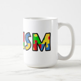 Autism Awareness Coffee Mug Multicolor Puzzle