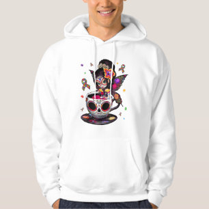 Autism Awareness Coffee Sugar Skull Girl Autism Da Hoodie