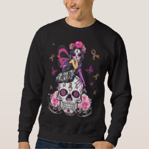 Autism Awareness Coffee Sugar Skull Girl Autism Da Sweatshirt