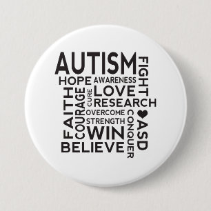Autism Awareness Collage 7.5 Cm Round Badge