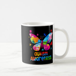 Autism Awareness Colorful Butterfly Puzzle Coffee Mug