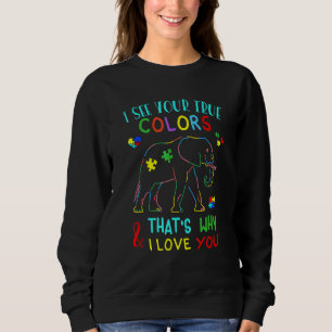 Autism Awareness Coloured Elephant Its Ok To Be Di Sweatshirt