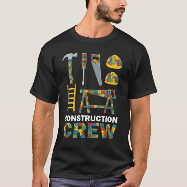 Autism Awareness Construction Crew T-Shirt (Front)