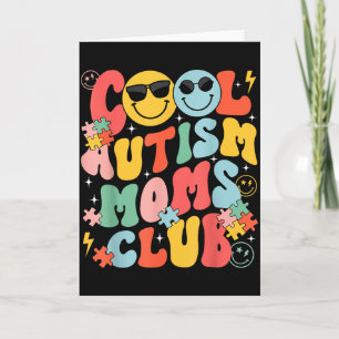 Autism Awareness Cool Autism Moms Club Mama Mum Mo Card