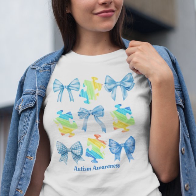 Autism Awareness Coquette Design Autism Mom Gift T-Shirt (Creator Uploaded)