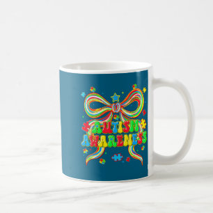 Autism awareness coquette puzzle autistic women coffee mug