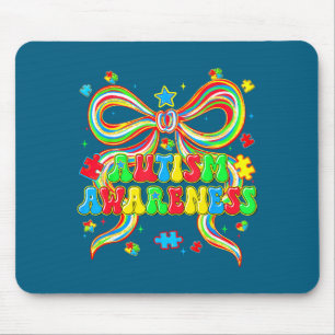 Autism awareness coquette puzzle autistic women mouse pad