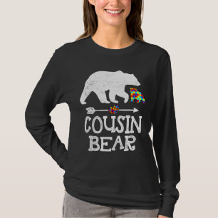 Autism Awareness Cousin Bear Support Autistic Adul T-Shirt