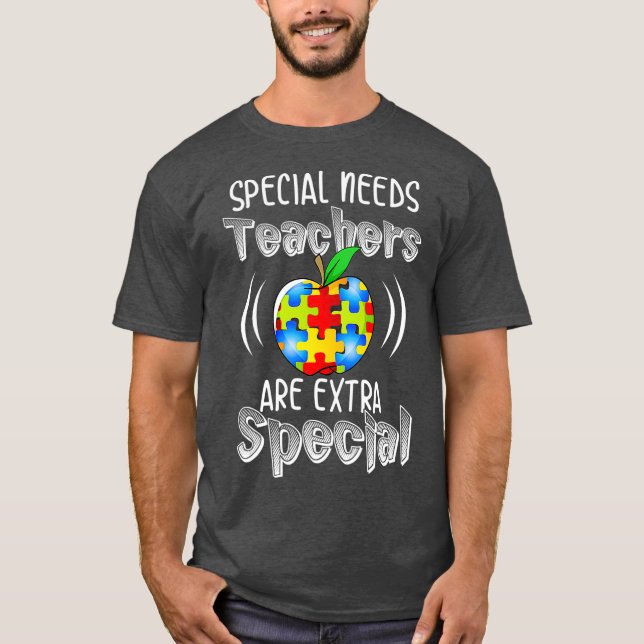 Autism Awareness Cute Autism Teachers Special T-Shirt (Front)
