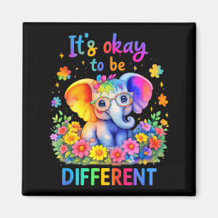 Autism Awareness Cute Elephant Animal Its Ok To Be Magnet