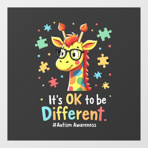 Autism Awareness Cute Giraffe Animal Its Ok To Be