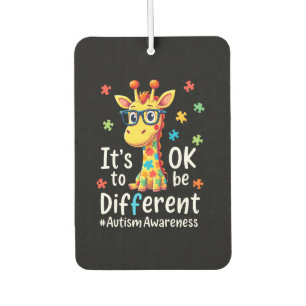 Autism Awareness Cute Giraffe Animal Its Ok To Be Car Air Freshener