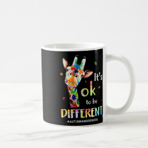 Autism Awareness Cute Giraffe Animal It's Ok To Be Coffee Mug