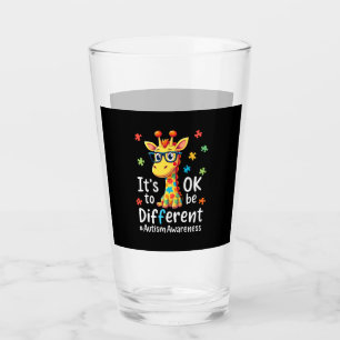 Autism Awareness Cute Giraffe Animal Its Ok To Be Glass