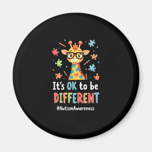 Autism Awareness Cute Giraffe Animal Its Ok To Be Magnet
