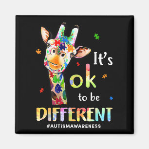 Autism Awareness Cute Giraffe Animal Its Ok To Be Magnet