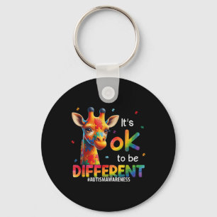 Autism Awareness Cute Giraffe Apparel Men Women Ki Key Ring
