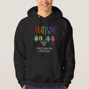 Autism Awareness Cute Owl Colour Puzzles Autism Ki Hoodie