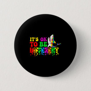 Autism Awareness Cute Shark Animal Its Ok To Be Di 6 Cm Round Badge