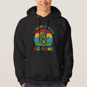 Autism Awareness Dabbing Awesome 12 Year Old 12th Hoodie