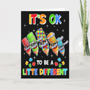 Autism Awareness Dabbingcrayon Its Ok To Be Differ Card