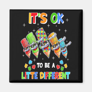 Autism Awareness Dabbingcrayon Its Ok To Be Differ Magnet