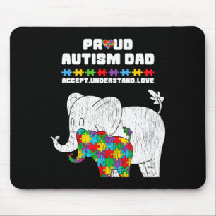 Autism Awareness Dad Accept Proud Autism Son Dad E Mouse Pad