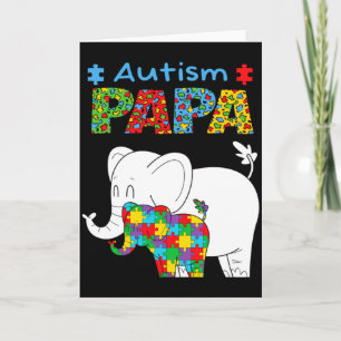 Autism Awareness Dad Father Autistic Kid Awareness Card