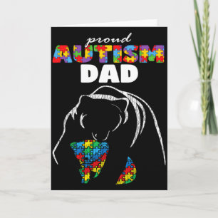 Autism Awareness Dad Father Proud Autism Son Dad P Card