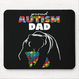 Autism Awareness Dad Father Proud Autism Son Dad P Mouse Pad
