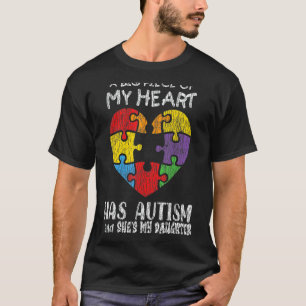 Autism Awareness Dad Mum Daughter Autistic Kids A T-Shirt