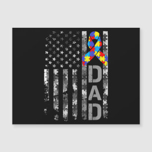 Autism Awareness Dad USA Flag Fathers day