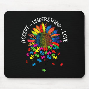 Autism Awareness Daisy Flower Accept Understand Lo Mouse Pad