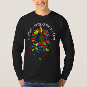 Autism Awareness Daisy Flower Accept Understand Lo T-Shirt
