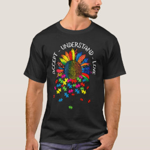 Autism Awareness Daisy Flower Accept Understand Lo T-Shirt