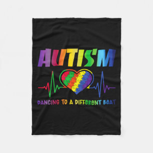 Autism Awareness Dancing To A Different Beat Autis Fleece Blanket