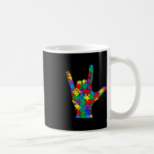 Autism Awareness Day Autistic Child ASL Love Sign Coffee Mug