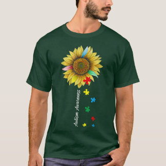 Autism Awareness Day Autistic Sunflower Kids Desig T-Shirt