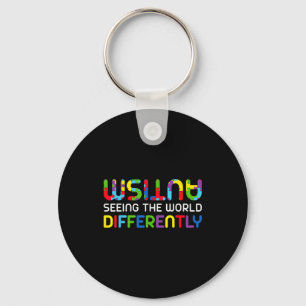 Autism Awareness Day Autistic World Differently Up Key Ring