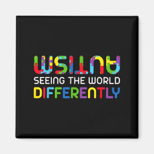 Autism Awareness Day Autistic World Differently Up Magnet