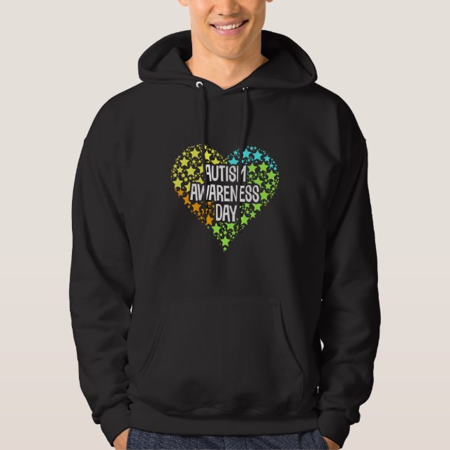 Autism Awareness Day Colourful Concept Hoodie (Front)