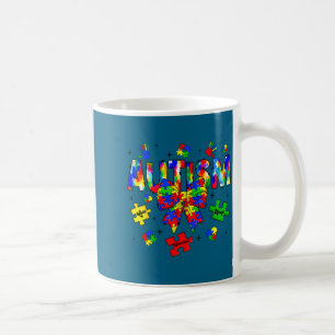 Autism awareness day coquette bow puzzle pieces coffee mug