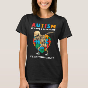 Autism Awareness Day Dabbing Skeleton Kids Outfit T-Shirt