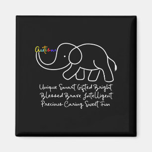 Autism Awareness Day Elephant Animal Autism Gift  Magnet