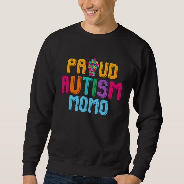 Autism Awareness Day Matching Family Proud Autism  Sweatshirt (Front)