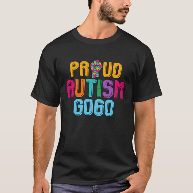 Autism Awareness Day Matching Family Proud Autism  T-Shirt (Front)