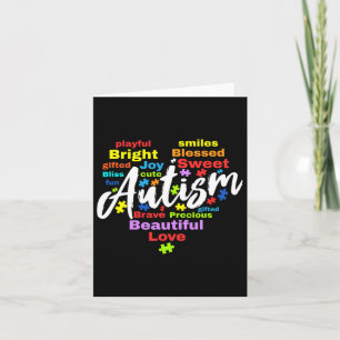 Autism Awareness Day Month Colours Card