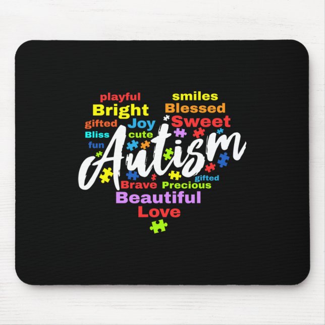 Autism Awareness Day Month Colours  Mouse Pad (Front)