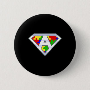 Autism Awareness Day Superhero 6 Cm Round Badge