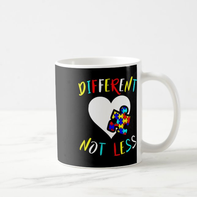 Autism Awareness Design Gift Different Not Less Fo Coffee Mug (Right)